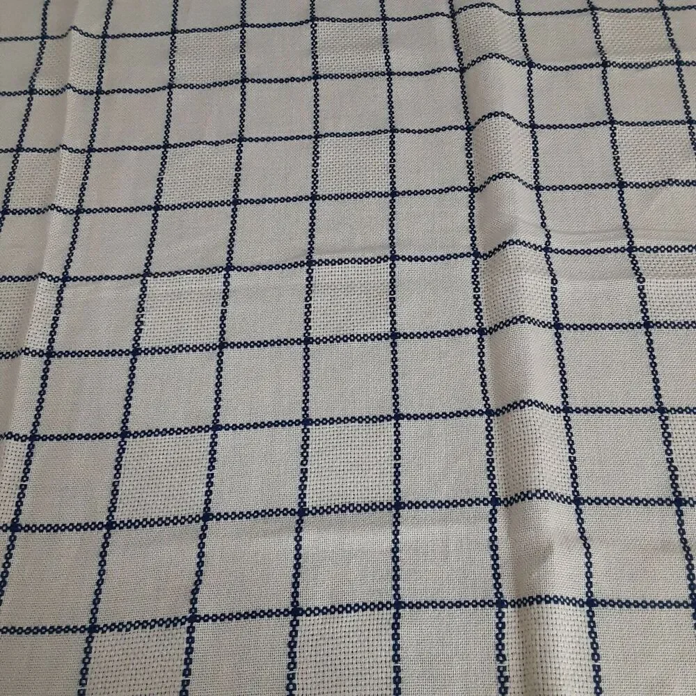 Vintage made in Spain Fringed Tablecloth 50x 65.5 Perfectly Imperfect NOTE